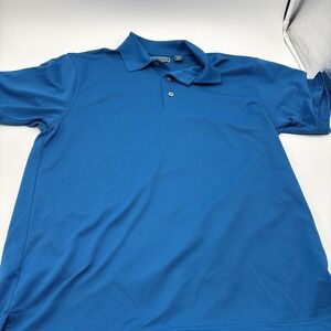 Cubavera Polo Shirt‎ Mens Size Large Button Down Collar Blue Casual Dress